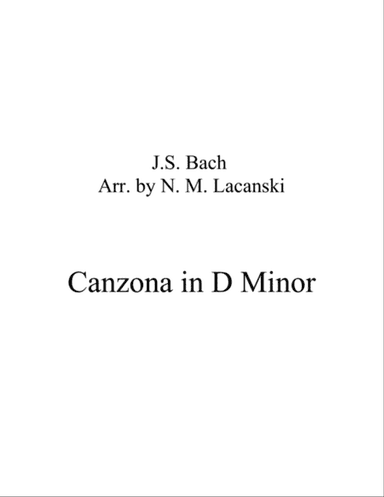 Canzona in D Minor