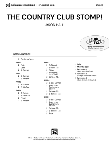 The Country Club Stomp!: Score