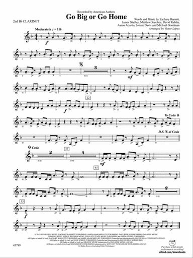 Go Big or Go Home: 2nd B-flat Clarinet