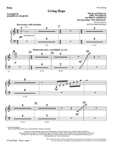 Living Hope (arr. Joseph M. Martin) - Harp