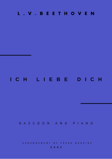Ich Liebe Dich - Bassoon and Piano (Full Score and Parts)