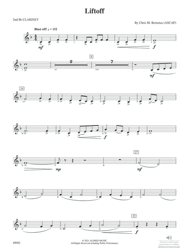 Liftoff: 2nd B-flat Clarinet