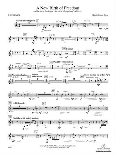 A New Birth of Freedom: 3rd F Horn