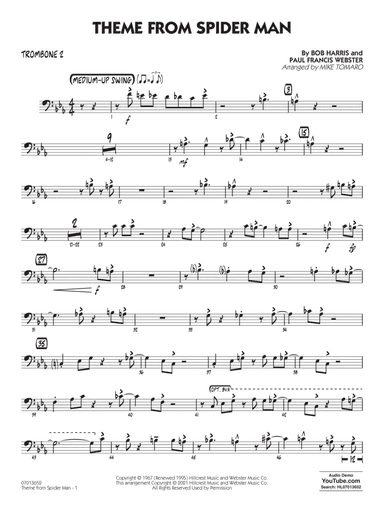 Theme from Spider Man (arr. Mike Tomaro) - Trombone 2