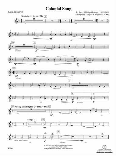 Colonial Song: 2nd B-flat Trumpet