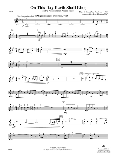 On This Day Earth Shall Ring: Oboe