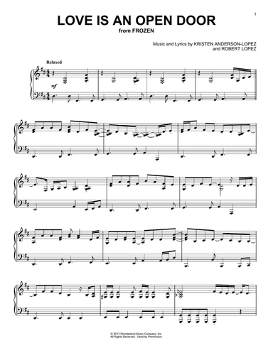 Love Is An Open Door (from Frozen)