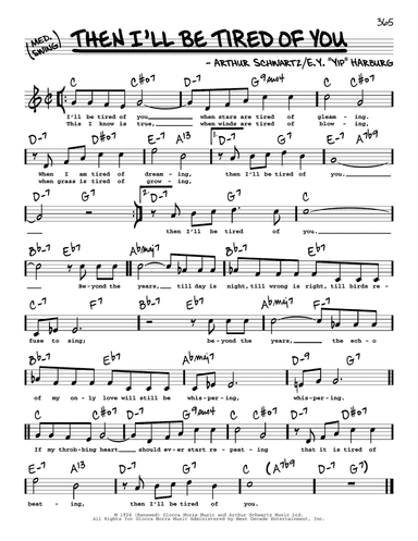 Then I'll Be Tired Of You (High Voice)