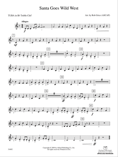 Santa Goes Wild West: (wp) B-flat Tuba T.C.