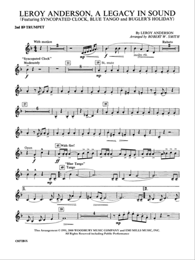 Leroy Anderson -- A Legacy in Sound: 2nd B-flat Trumpet