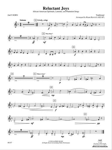 Reluctant Joys: 2nd F Horn