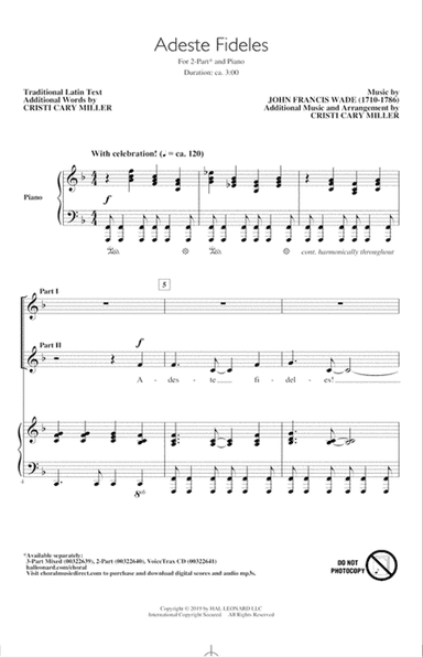 Adeste Fideles (arr. Cristi Cary Miller)