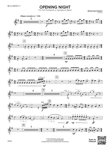 Opening Night: 2nd B-flat Clarinet