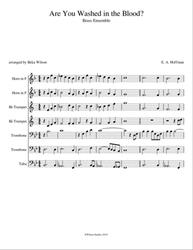 Are You Washed in the Blood?