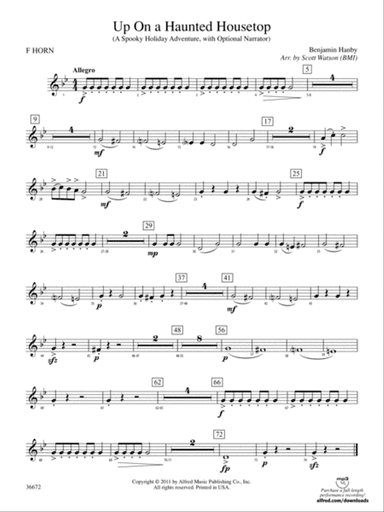 Up on a Haunted Housetop: 1st F Horn