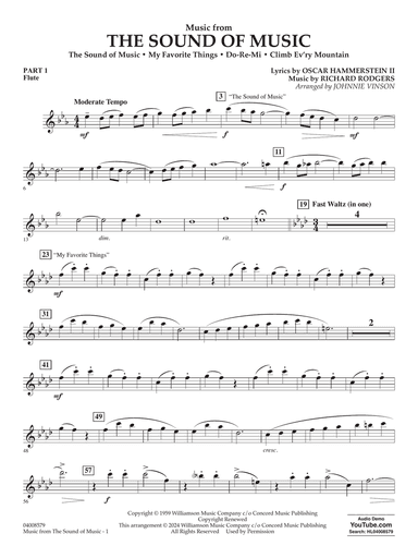 Music from The Sound Of Music (arr. Vinson) - Pt.1 - Flute