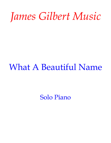 What A Beautiful Name