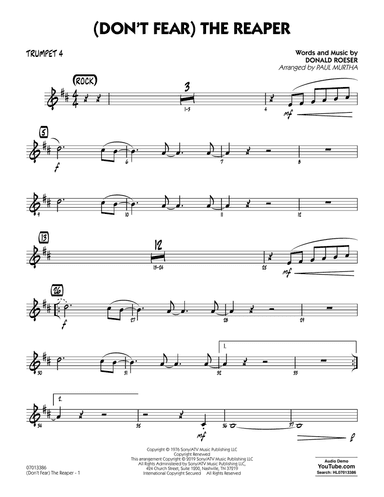 (Don't Fear) The Reaper (arr. Paul Murtha) - Trumpet 4