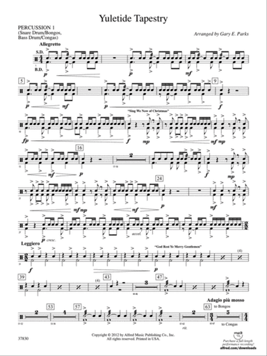 Yuletide Tapestry: 1st Percussion