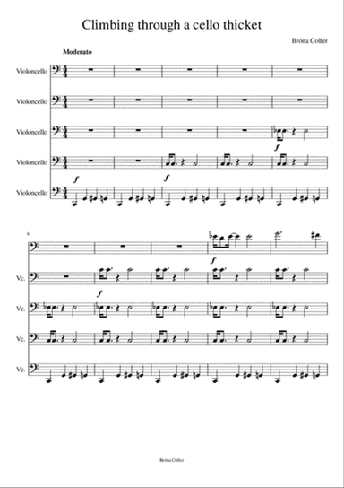 Climbing through a cello thicket