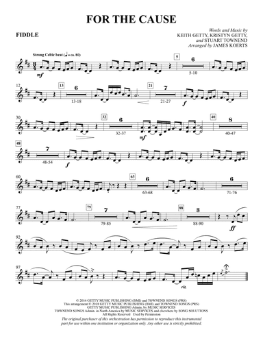 For the Cause (arr. James Koerts) - Fiddle