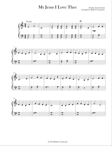 My Jesus I Love Thee (Easy Piano)
