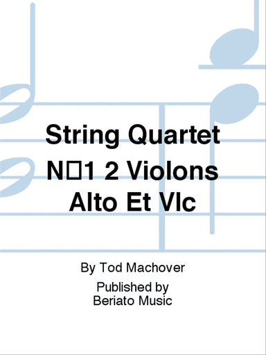 String Quartet N1 2 Violons Alto Et Vlc