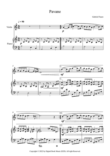 Pavane - Gabriel Faure (Violin + Piano)