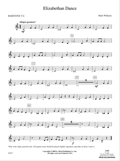 Elizabethan Dance: Baritone T.C.