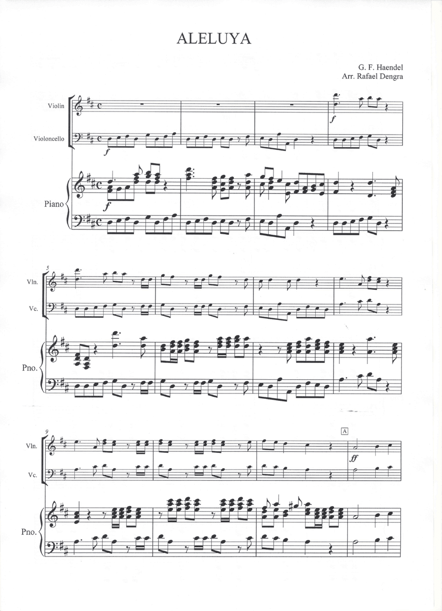 Hallelujah - G. F. Haendel - Violin Cello & Piano