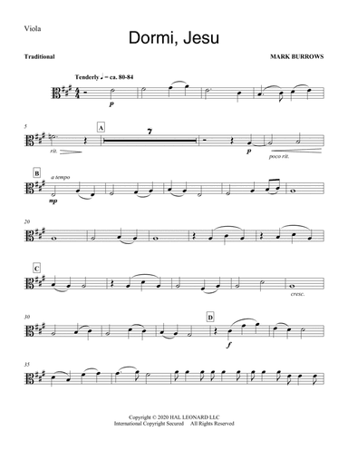 Dormi, Jesu - Viola