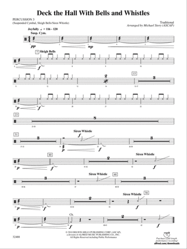 Deck the Hall with Bells and Whistles: 3rd Percussion
