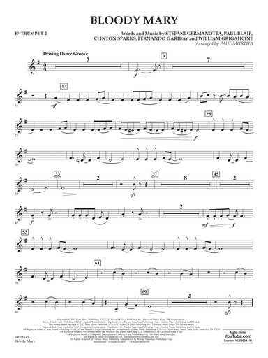 Bloody Mary (arr. Paul Murtha) - Bb Trumpet 2