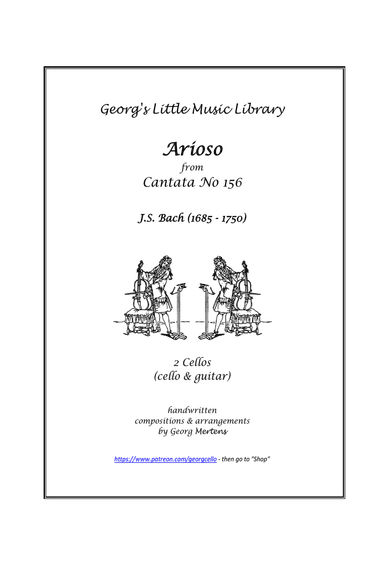 Bach Arioso for cello & guitar / 2 cellos