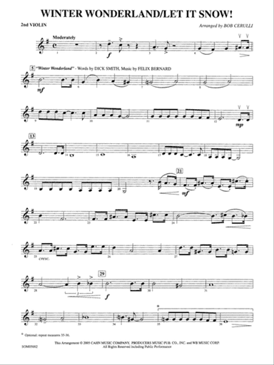 Winter Wonderland / Let It Snow!: 2nd Violin