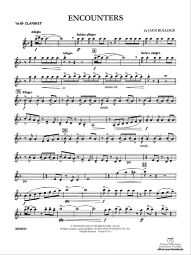 Encounters: 1st B-flat Clarinet