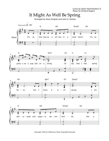 It Might As Well Be Spring