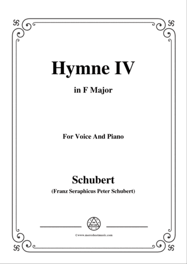 Schubert-Hymne(Hymn) IV,D.662,in F Major,for Voice&Piano