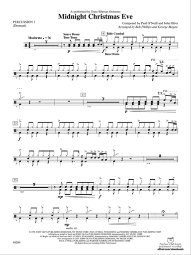 Midnight Christmas Eve: 1st Percussion
