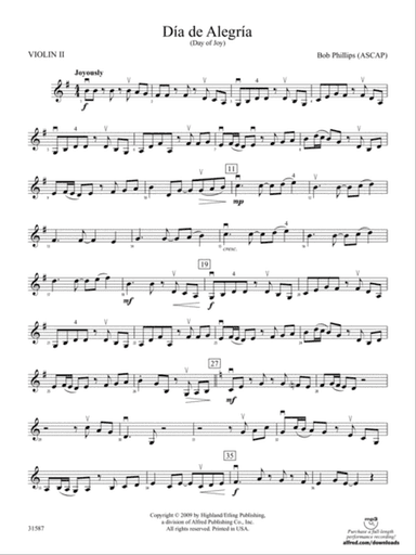 DĂa de AlegrĂa (Day of Joy): 2nd Violin