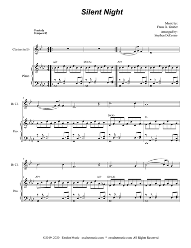 Silent Night (for Bb-Clarinet Solo and Piano)
