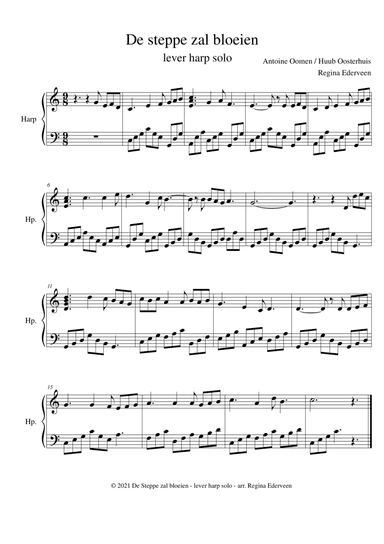 De steppe zal bloeien - lever harp solo
