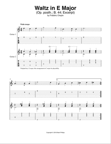 Waltz in E Major (Op. posth.; B. 44; Excerpt)