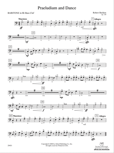 Praeludium and Dance: (wp) B-flat Baritone B.C.