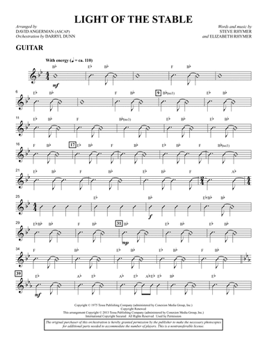 Light Of The Stable (from All Is Well) (arr. David Angerman) - Guitar