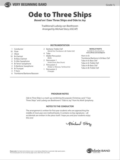 Ode to Three Ships: Score