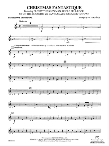 Christmas Fantastique (Medley): E-flat Baritone Saxophone