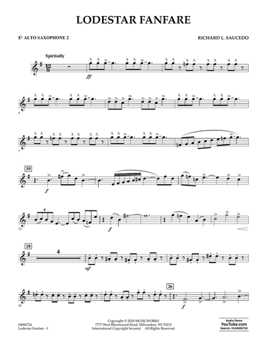 Lodestar Fanfare - Eb Alto Saxophone 2