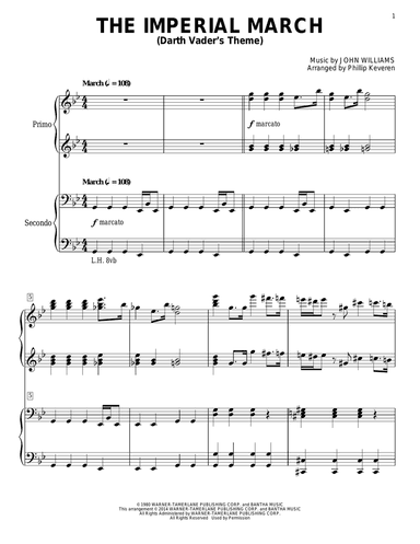 The Imperial March (Darth Vader's Theme) (arr. Phillip Keveren)
