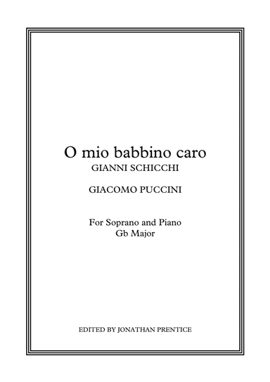 O mio babbino caro - Gianni Schicchi (Gb Major)